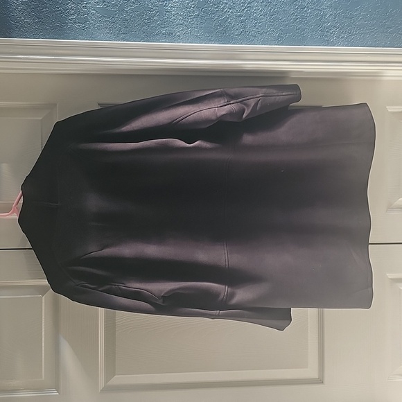 Elegant NWT MAX STUDIO Draped Collar Scuba Jacket Black 1X - Picture 11 of 14